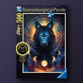 Светящийся волк Starline, 500 деталей, светящийся пазл Ravensburger, популярная корейская настольная игра