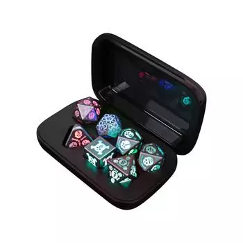 Светятся в темноте! Эти беспроводные зарядные кубики! Гальванизированные цифры для элегантного вида, перезаряжаемые для игры. Подсвети свои Роллс! One Size чёрный