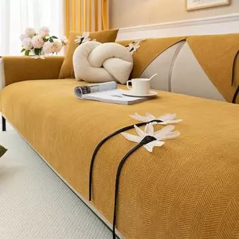 Свежая доступная роскошная стильная диванная подушка из синели, универсальная подушка для четырех сезонов, современный простой однотонный чехол, высококачественная подушка 70*70