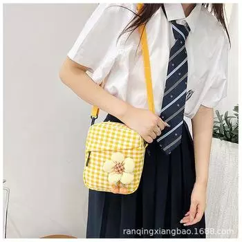 Свежая и милая японская женская сумка-мессенджер, зимняя новая студенческая сумка через плечо, повседневная универсальная милая сумка синий