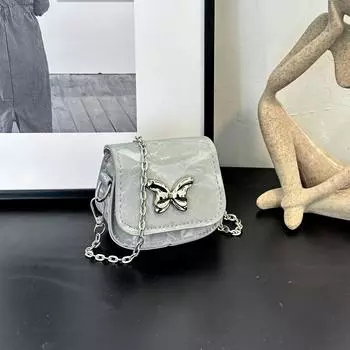 Свежая и милая сумка через плечо с цепочкой, повседневная сумка-седло с бантом 2024 года, новая женская сумка-мессенджер с красным конвертом чёрный