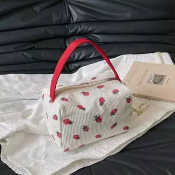 Свежая косметичка Большая вместительная переносная косметичка для путешествий белый