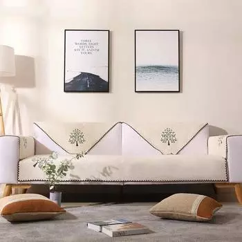 Свежая летняя хлопковая подушка для дивана, ткань, художественная ткань «четыре сезона», противоскользящая хлопковая и льняная салфетка для дивана, подушка для подлокотника, салфетка для спинки 70*70cm