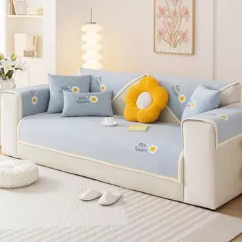 Свежая подушка для дивана из синели, универсальные подушки для сидений Four Seasons, одеяло, нескользящий чехол для дивана, тканевый чехол 70*70cm