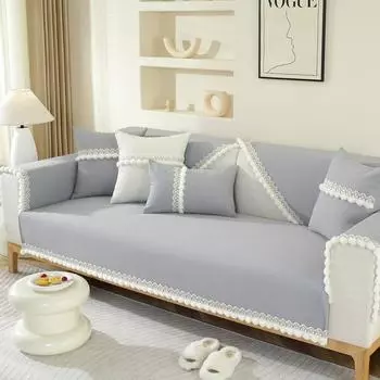 Свежая подушка для дивана из синели, универсальные подушки для сидений Four Seasons, одеяло, нескользящий чехол для дивана, тканевый чехол 70*70cm