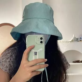 Свежая полосатая шляпа-ведро с большими полями, показывающая лицо, маленькая, весенняя и летняя, дорожная, универсальная, солнцезащитная, повседневная, милая женская кепка 56-58cm белый