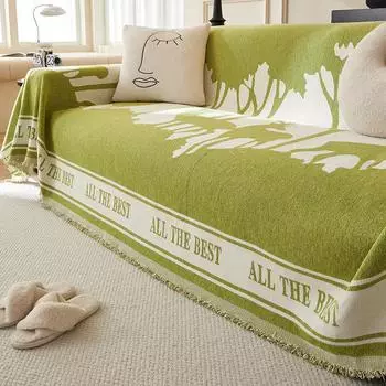 Свежая ткань для полотенец для дивана, универсальные универсальные подушки для дивана Four Seasons, нескользящее одеяло, утолщенное против царапин 180*130cm