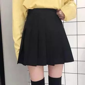 Свежая универсальная юбка с высокой талией в корейском стиле, короткая юбка трапециевидной формы в студенческом стиле, эластичная талия, невыцветающие шорты, юбка XXXL