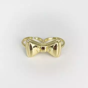 Свежее и милое кольцо-бантик для женщин, золото и серебро, дизайн, легкое, роскошное, высокое чувство, популярное кольцо, открывающееся может быть Opening adjustable золотой