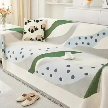 Свежее синельное диванное полотенце, нескользящий, грязеотталкивающий чехол для дивана, универсальный чехол, высококачественная универсальная ткань для дивана Four Seasons 180*130cm