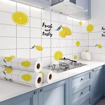 Свежие чистые кухонные обои и наклейки на стены Самоклеящиеся виниловые обои Водостойкая маслостойкая наклейка на стену Квадратная плитка, аниме, подсолнух, животное