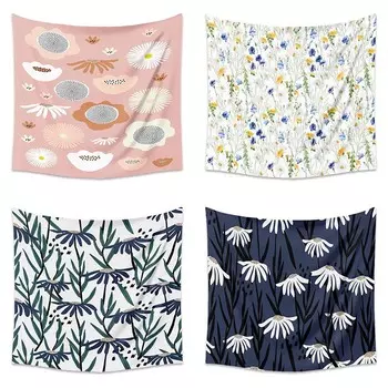 Свежие цветочные красивые напечатанные подвесные ткани для украшения стен дома гобелен для спальни гостиной гобелен 100x75cm