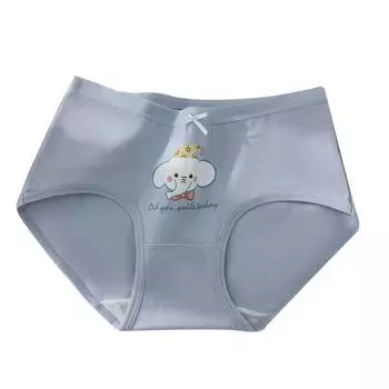 Свежие молодежные женские хлопковые треугольные брюки с героями мультфильмов, милое удобное нижнее белье без следов M
