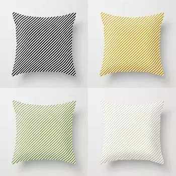 Свежий и простой геометрический полосатый наволочка из кожи персика, наволочка для дивана, офисного сиденья, креативный орнамент, украшение дома 40x40cm
