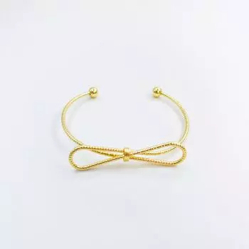 Свежий и сладкий корейский браслет-бантик с закрученным ремешком, популярные ювелирные изделия для женщин золотой