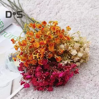 Свежий искусственный цветок, декоративный красивый стол, центральная часть, искусственный цветок оранжевый