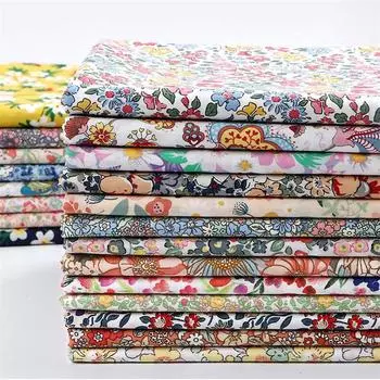 Свежий, легкий и тонкий, приятный для кожи, ручная работа, своими руками, насыщенные цвета, чистый хлопок, цветочный принт, поплиновая ткань, дышащая ткань 100*150cm