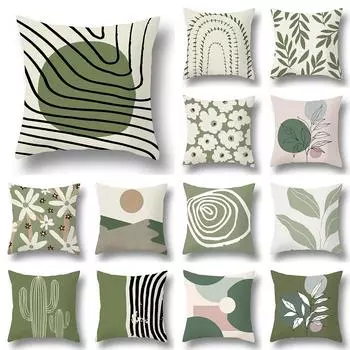 Свежий принт в скандинавском стиле, украшение для дома, гостиной, дивана, квадратная подушка, наволочка 40X40CM