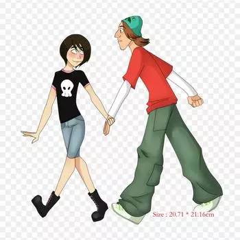 Свежий стиль Deviantart Big Hero 6 Человеческое поведение Утюг на теплопередаче Печать Виниловые нашивки Наклейка для одежды DIY Аппликации Моющиеся нашивки