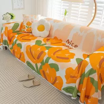 Свежий стиль Ins Ice Silk, крутая подушка для дивана, охлаждающий коврик для лета, нескользящий летний спальный коврик, подушка, чехол для дивана 180-130