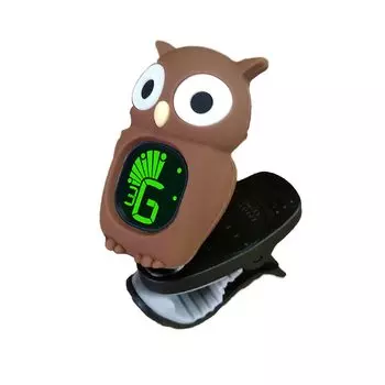 SWIFF Clip-on Tuner, Character Tuner, Owl B7, Brown