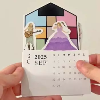 Swiftie 2025 Настольный календарь Поп-певица Знаменитость Концертные сцены Календарь Ежемесячный календарь Планировщик для любителей музыки Swiftie