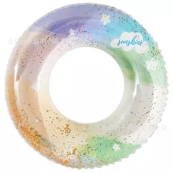 Swim Adult Children Ring Thickened Water Toy With Sequin Ink Pattern Painting NO.60(10-25KG)