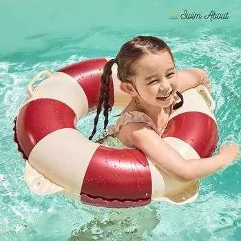 Круглый детский надувной круг Swimabout Classic, детский рубиново-красный..., 1 шт., корейские товары для водных развлечений
