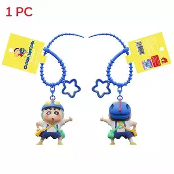 Swimming Crayon Shinchan Circle Superman Dress Up Summer Series Cartoon Keychain Superhero Youth