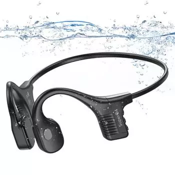 Swimming Earphones, Bone Conduction, IP68 Waterproof, Open-Ear Headphones, Wireless Earbuds with Mic, Bluetooth & MP3 Mode, 32GB Memory, Lightweight