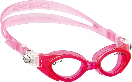 Swimming Goggles for Kids Flat Lens UV Treatment Pink DE203140 [Cressy] [CRAB] Protection/Scratch Prevention/Shatterproof [Genuine Product]