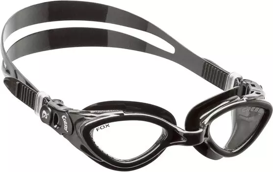 Swimming Goggles Unisex Flat Lens UV Treatment Black DE202150 [Cressy] [FOX] Protection/Scratch Prevention/Shatterproof [Genuine Product]