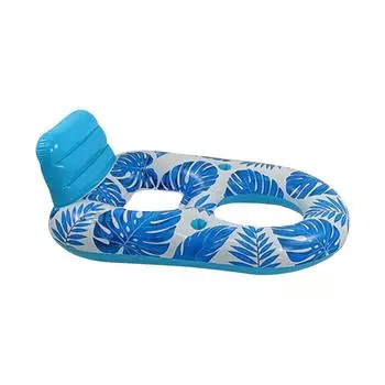 Swimming Pool Floating Bed Function Inflatable Maple Leaf Chair Floating With Cup Holder Clip Net Floating Chair Floating Comfortable One Size