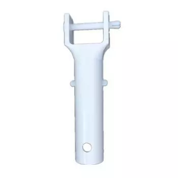 Swimming Pool Spa Vacuum Head Handle Replacement w/ V-Clip & Pin White