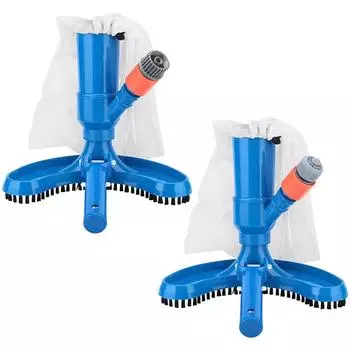 Swimming Pool Vacuum Cleaning Kit with Mesh Bag & Hose Adapter Pool Vacuum Jet Underwater Cleaner Brushes for Pools Spas & Ponds