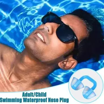 Swimming Professional Nose Clip Waterproof Reusable Invisible Nose Clip for Adults and Children Diving and Surfing Accessories чёрный