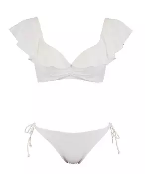 Swimsuit Bikini Set Light and comfortable to wear Wire Bikini White [San-ai Paradise] [Easy Swimsuit] 55-53-2-1582 белый