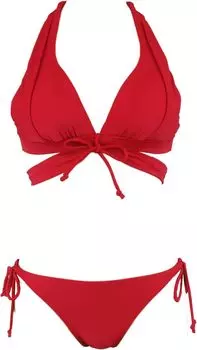 Swimsuit Bikini Set Natural but Firmly Fits Up Wireless Bikini Red [San-Ai Paradise] [Natural Bra] 55-53-2-1570 красный