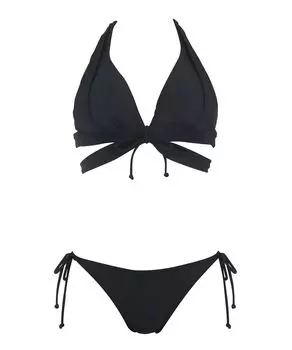 Swimsuit Bikini Set Natural but Firmly Fits Up Wireless Bikini Black [San-Ai Paradise] [Natural Bra] 55-53-3-1652 чёрный