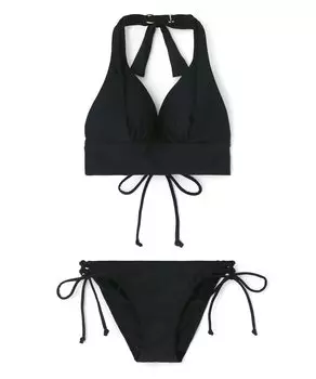 Swimsuit Bikini Set Natural but Firmly Fits Up Wireless Bikini Black [San-Ai Paradise] [Natural Bra] 55-53-3-1653 чёрный
