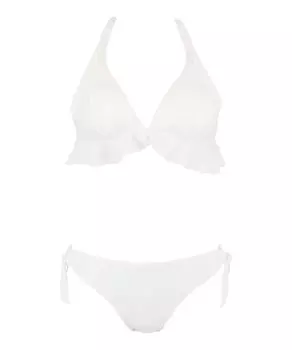 Swimsuit Bikini Set Natural but Firmly Fits Up Wireless Bikini White [San-Ai Paradise] [Natural Bra] 55-53-3-1651 белый