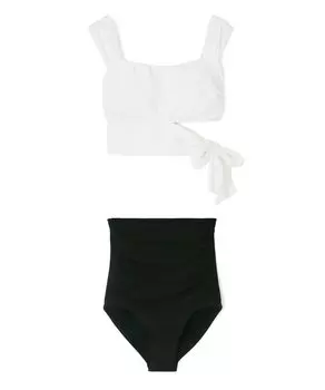 Swimsuit Bikini Set Shape Swim Wireless Bikini White [Sanai Paradise] [Natural Light] 55-53-4-1031 Women s белый