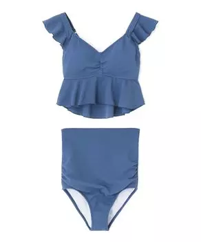 Swimsuit Bikini Set Shape Swim Wireless Bikini Blue [Sanai Paradise] [Natural Light] 55-53-4-1030 Women s синий