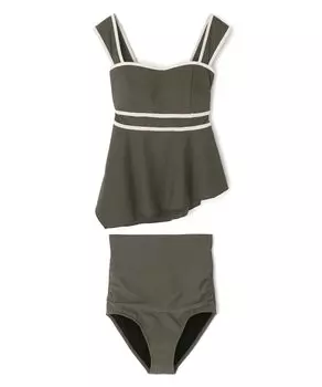 Swimsuit Tankini Set Shape Swim Wireless Bikini Khaki [San-ai Paradise] [Natural Light] 55-53-4-1032 хаки