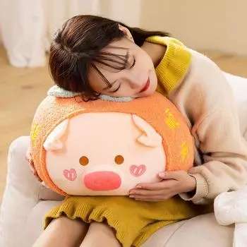 Свинья кукла плюшевая игрушка свинья хурма гладкая подушка новогодний подарок забавная кукла подарок на день рождения 28cm