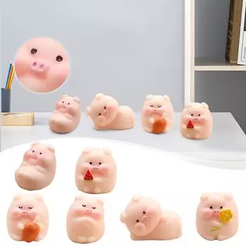 Свинья, Оберег, Минифигурка, Маленькая Свинья, Миниатюрная Свинья, Украшение Торта, Оформление Подарка, Канун Нового Года One Size