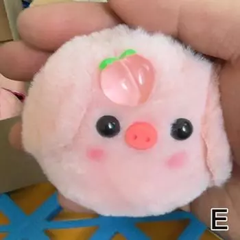 Свинья плюшевая кукла пищащая игрушка мультяшный брелок сумка кулон мягкая кукла брелок рюкзак сумка для автомобиля брелок кулон декор детский подарок as the picture