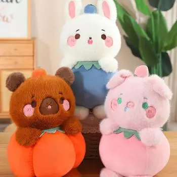 Свинья Тыква Капибара Плюшевая Кукла Мультяшный Кролик Мягкая Кукла Фрукт Животное Мягкая Игрушка Декор Комнаты pig