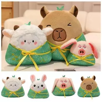 Свинья Zongzi плюшевая игрушка Капибара Zongzi мягкая кукла Zongzi Хлопковая кукла Фестиваль лодок-драконов 15cm-sheep