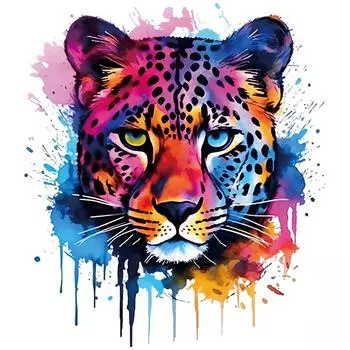 Свирепый леопард смотрит на вас, теплопередающая наклейка, железные наклейки для одежды своими руками, изготовление футболок, украшение подушек